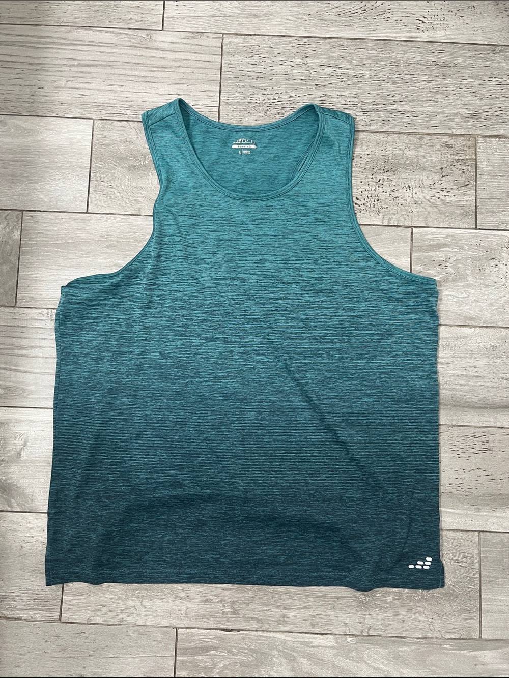 bcg Teal Ombre Athletic Men's Tank Top